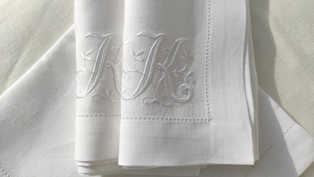 Personalized Linen Napkins, Custom Linen Napkins, Letter Monogrammed Linen Napkins, Wedding Monogrammed Napkins, Wedding Napkins