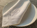 Personalized  Linen Napkins, Monogrammed Napkins, Custom Linen Napkins, Embroidered Initials on Wedding Napkin, Letter Monogrammed Napkins