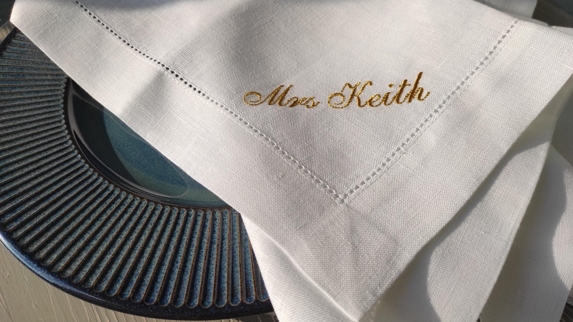 Embroidered Name Linen Dinner Napkins, Embroidered Napkin With Name, Wedding Monogrammed Napkins, Wedding Napkins, Personalized Napkins