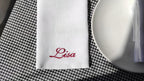 Embroidered Name Linen Dinner Napkins, Embroidered Napkin With Name, Wedding Monogrammed Napkins, Wedding Napkins, Personalized Napkins