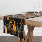 Autumn Table Runners, Fall Flowers and Leaves Table Runner,  Thanksgiving Table Runners, Seasonal Fall Table Runners, Fall Flowers Runner