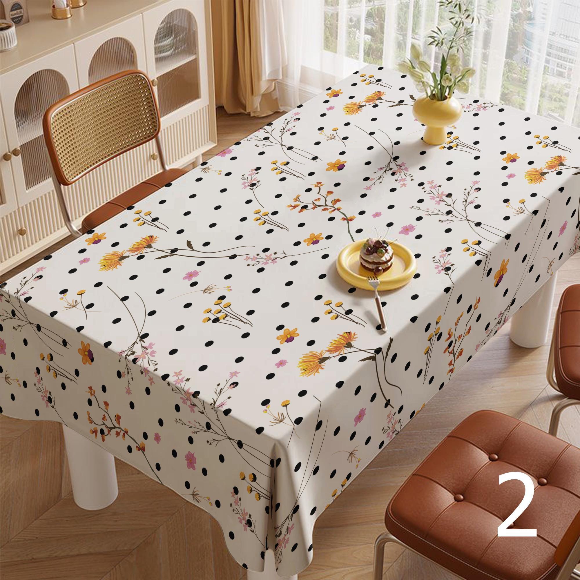 Floral Tablecloths for Dining Room, Cottagecore Kitchen Decor Table Cloths, Vintage Botanical Table Cover, Spring Summer Table Linens