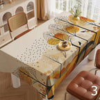 Multicolor Autumn Landscape Tablecloth, Fall Abstract Leaf Table Covers, Fall Landscape Tablecloth,  Thanksgiving Printed Tablecloths