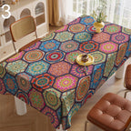 Ramadan Tablecloths, Islamic Geometric Tablecloth, Muslim Table Covers, Islamic Decor Table Linens, Geometric Table Cloths