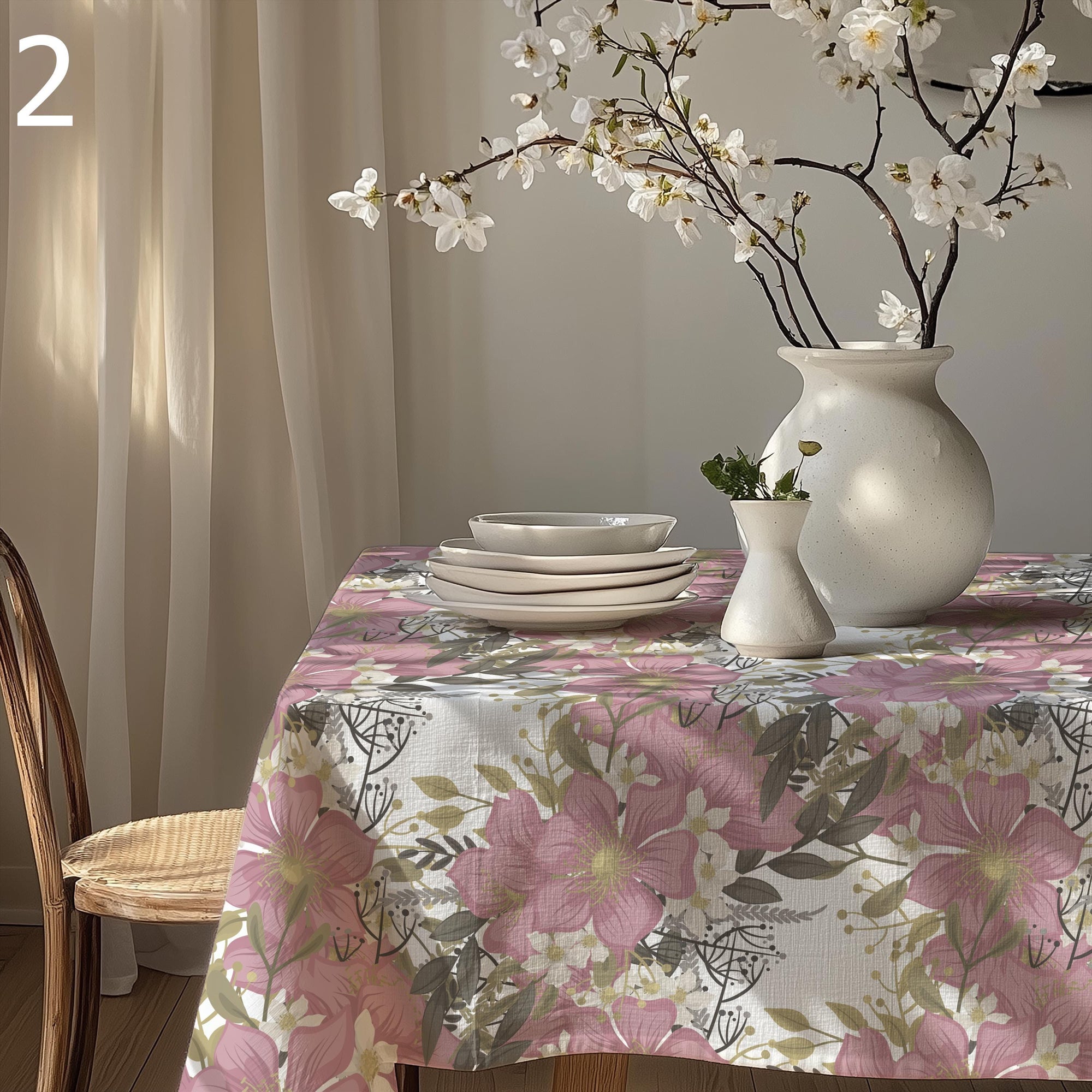 Floral Tablecloths, Flowers Cottagecore Kitchen Tablecloths, Flowers Table Cover, Floral Summer Table Linens, Flowers Print Tablecloth
