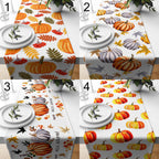 Fall Pumpkin Table Runner, Hello Autumn Table Runners, Seasonal Party Table Decor, Thanksgiving Pumpkin Runners, Autumn Table Decor