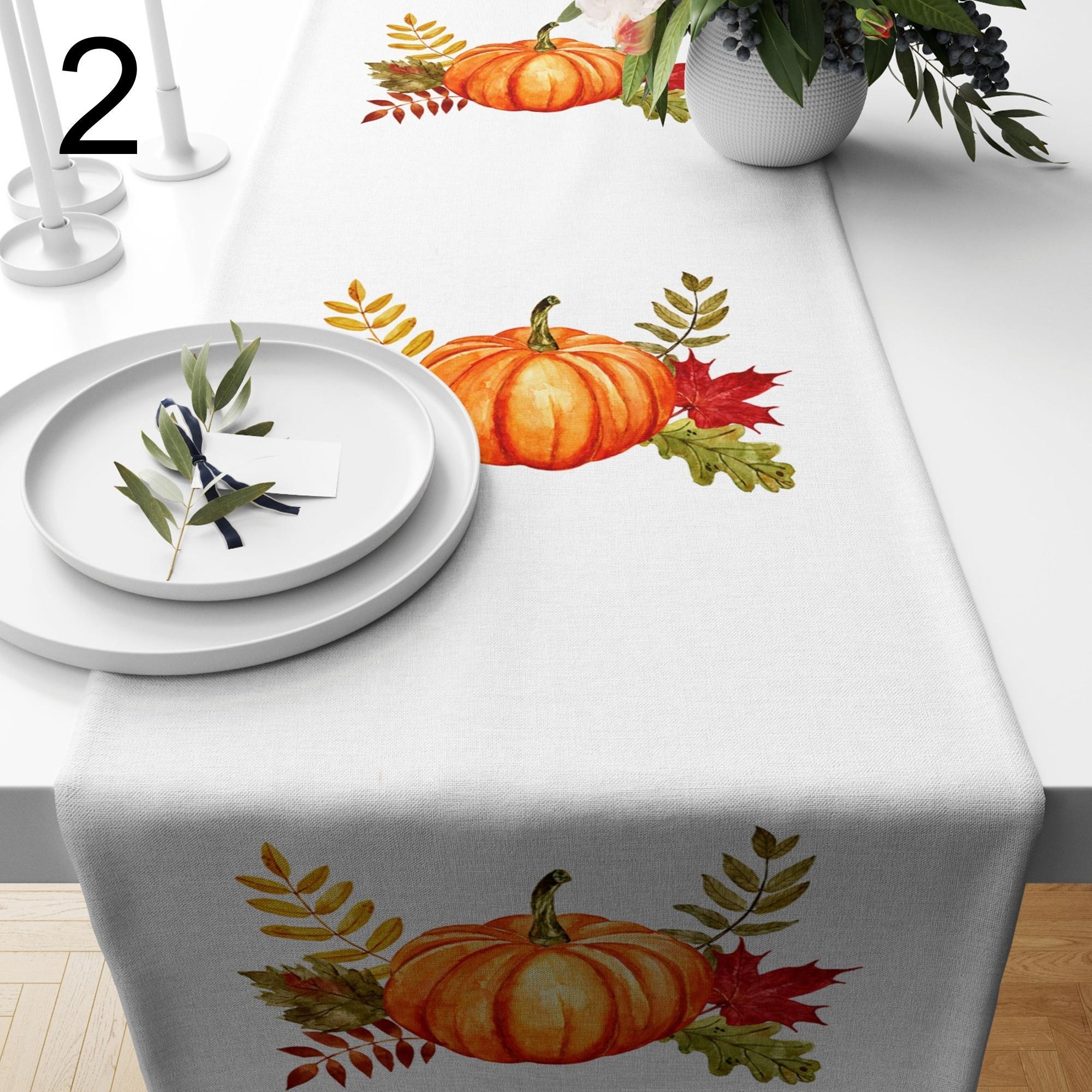Thanksgiving Pumpkin Runners, Fall Pumpkin Table Runner, Autumn Table Runners, Seasonal Party Table Decor, Autumn Pumpkin Table Runners