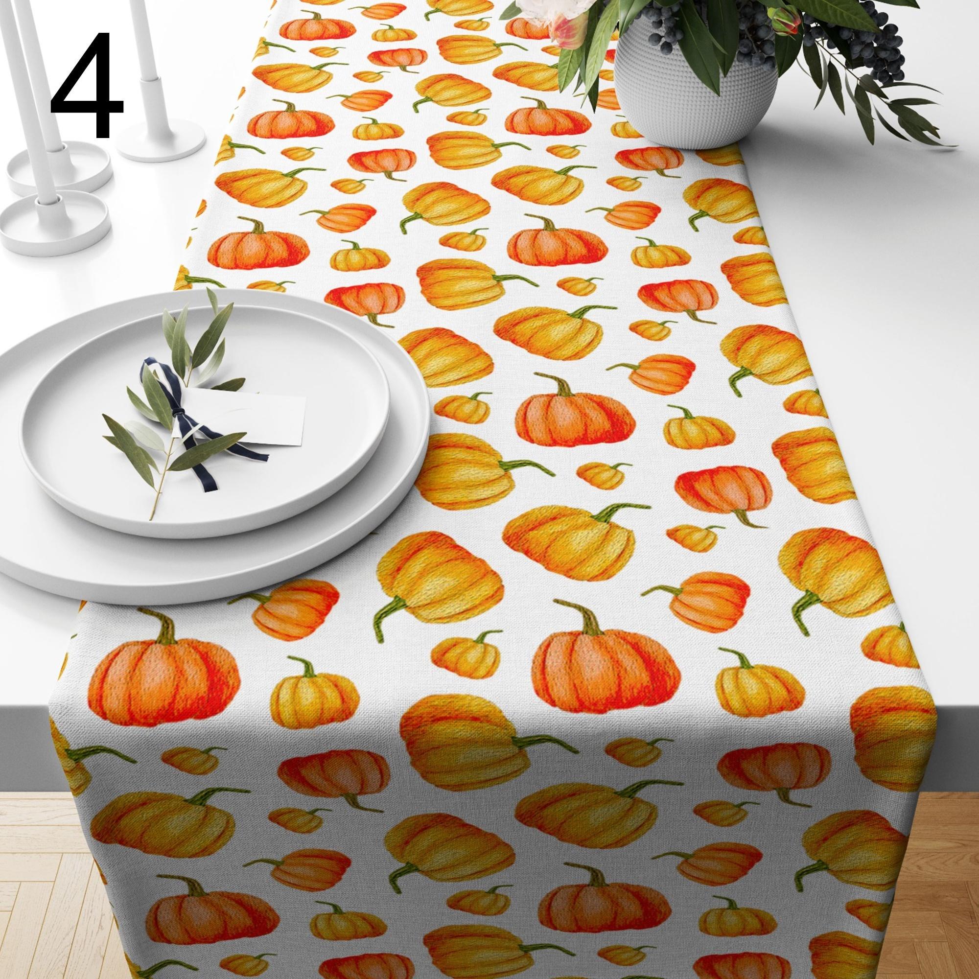 Thanksgiving Pumpkin Runners, Fall Pumpkin Table Runner, Autumn Table Runners, Seasonal Party Table Decor, Autumn Pumpkin Table Runners