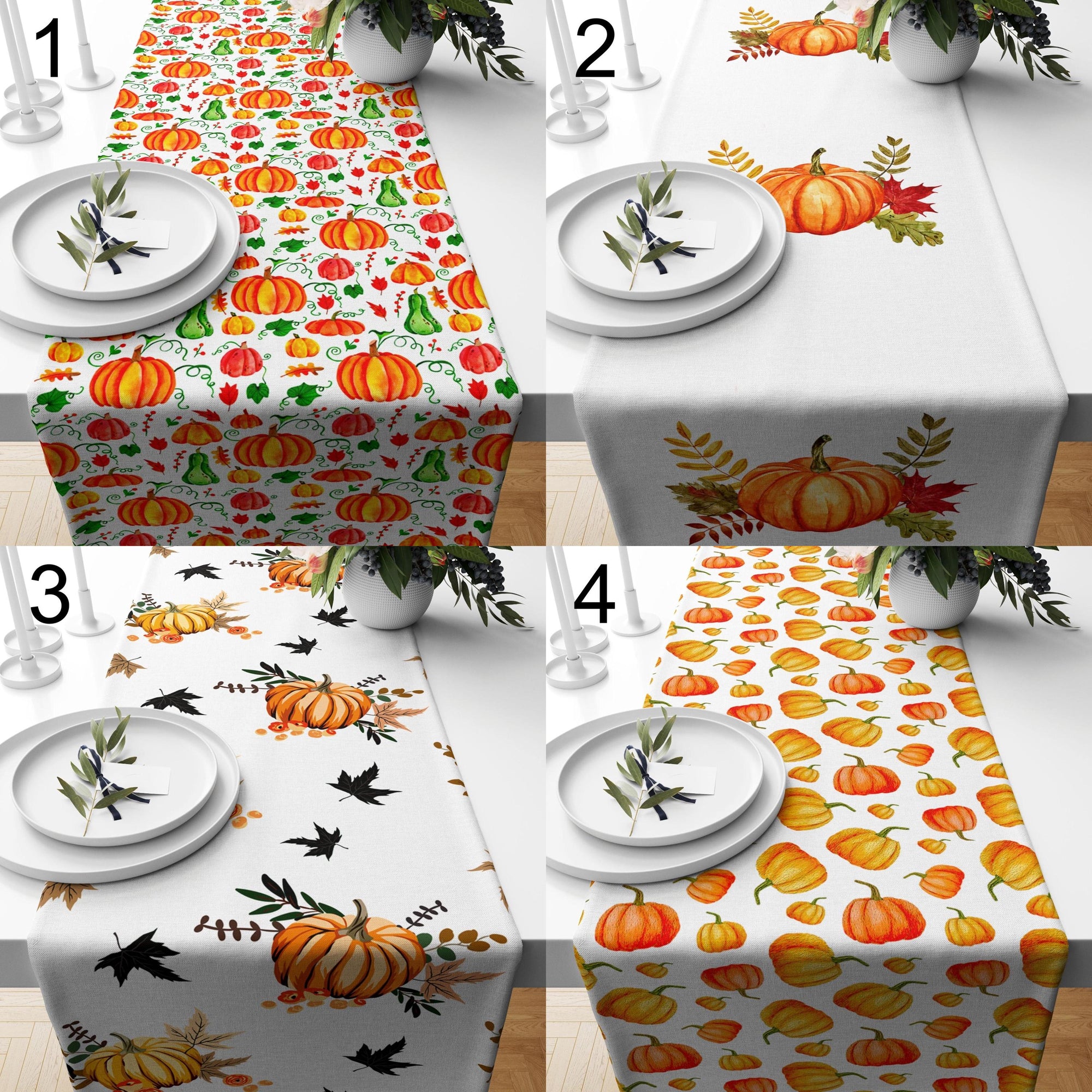Thanksgiving Pumpkin Runners, Fall Pumpkin Table Runner, Autumn Table Runners, Seasonal Party Table Decor, Autumn Pumpkin Table Runners