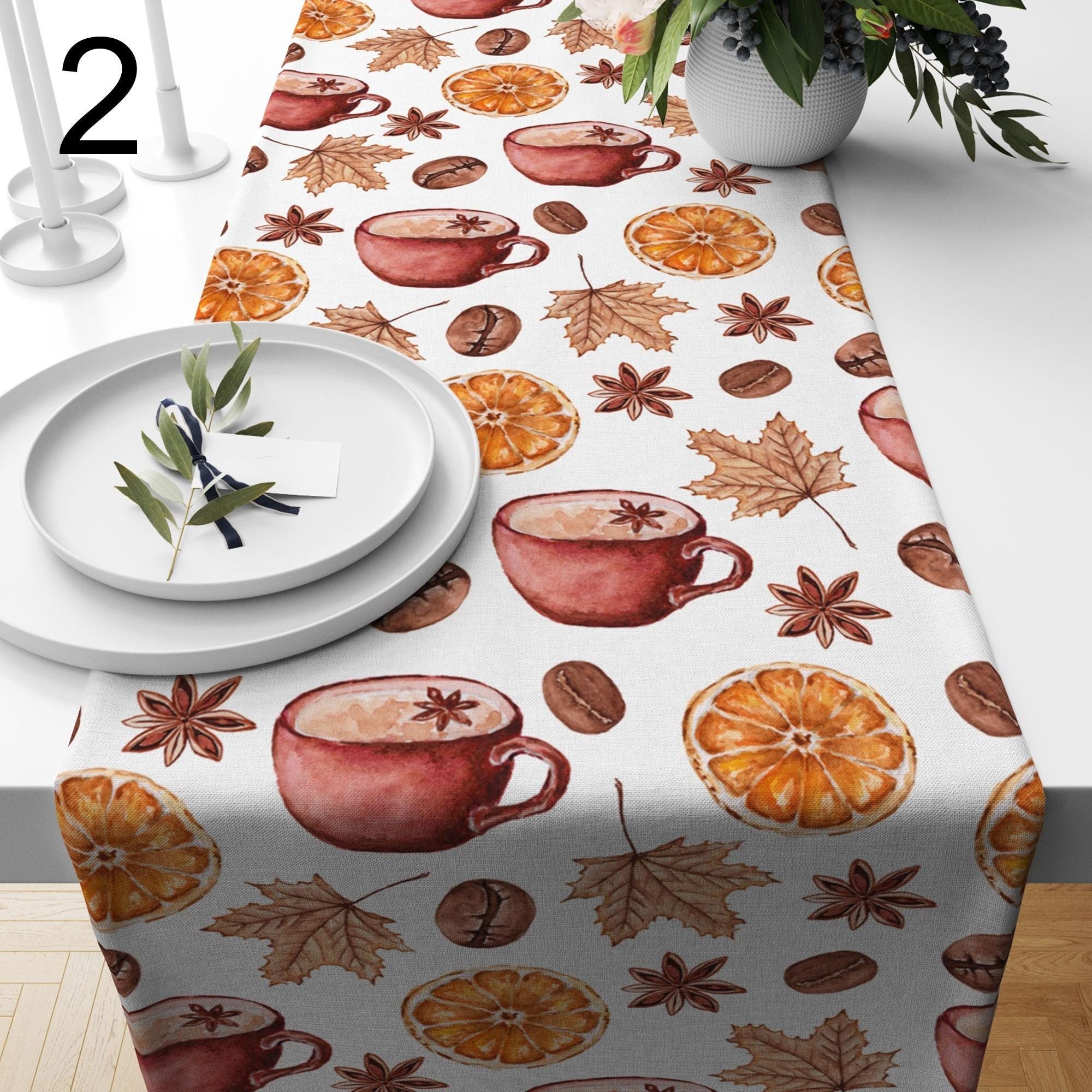 Fall Pine Cone Table Runner, Autumn Harvest Table Decor, Seasonal Party Table Decor, Thanksgiving Runners, Autumn Dry Leaves Table Runners