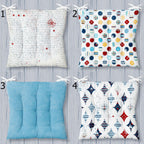 Nautical Chair Pads with Ties, Coastal Chair Cushions, Ocean Breeze Chair Seat Pads, Maritime Chair Cushions Chair Pads
