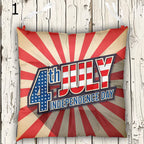 4th July Seat Pads, Independence Day Decor Chair Cushions, Patriotic Outdoor Indoor Chair Cushion With Ties, 4th July Tie-On Chair Pads