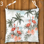 Tropical Chair Cushions, Parrot Seat Pads, Outdoor Patio Cushions, Leaf Print Chair Pads, Tropical Animals Seat Cushions
