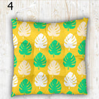 Vibrant Colors Outdoor Print Chair Cushion, Tropical Chair Pads, Green Yellow Summer Chair Pads with Ties, Summer Patio Chair Pads