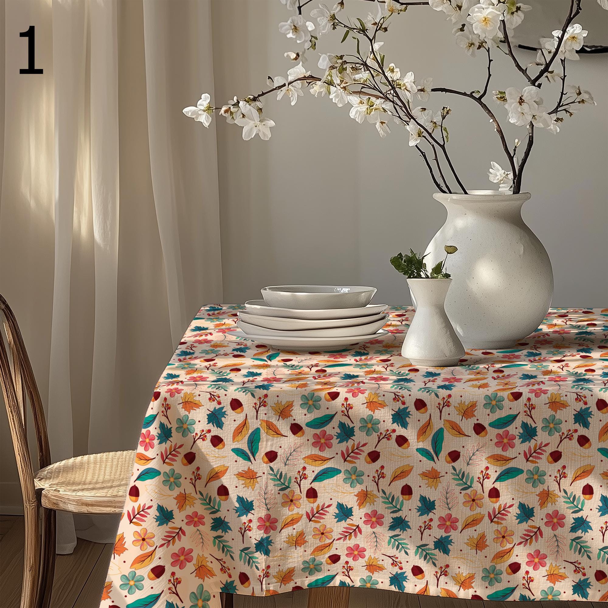 Autumn Seasonal Table Decor, Fall Leaves Table Linens, Autumn Leaves Table Cover, Fall Dry Leaves Tablecloths, Fall Party Table Decor