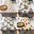 Autumn Mushroom Table Runner, Cozy Fall Table Decor, Floral Autumn Runner, Red Mushroom Table Decor, Fall Seasonal Runners