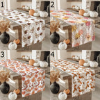 Fall Dry Leaves Table Runner, Autumn Orange Table Decor, Thanksgiving Runners, Seasonal Table Runners