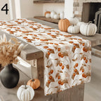 Fall Dry Leaves Table Runner, Autumn Orange Table Decor, Thanksgiving Runners, Seasonal Table Runners