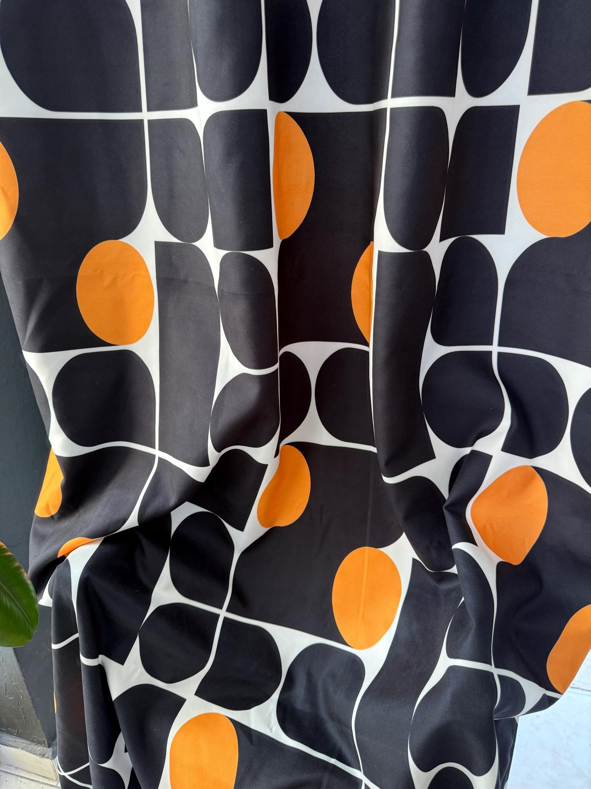 Retro Bauhaus Curtains, Mid Century Modern Curtain Panels, 70s Retro Window Curtain, MCM Style Living Room Curtain, 80s Bauhaus Curtains